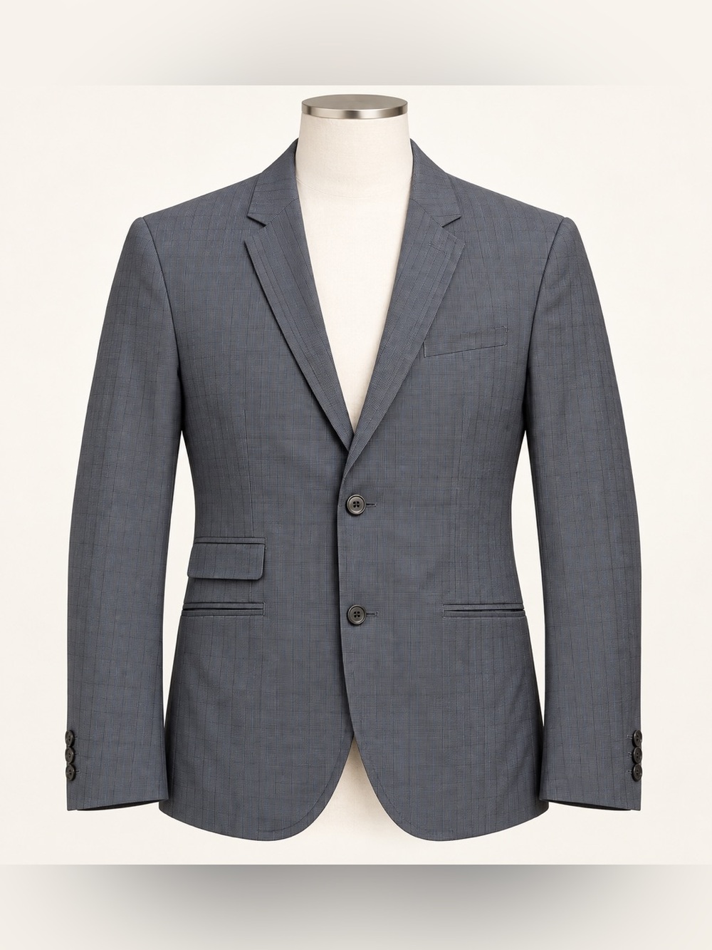 Armani Exchange Men’s 36R Gray Micro Check Slim Fit Blazer Sport Coat